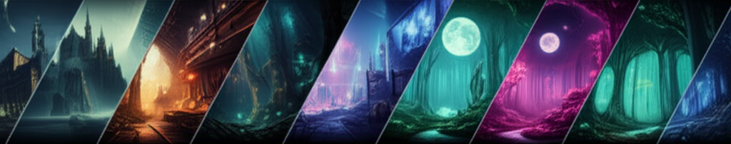 Game collection showcase featuring colorful pixel art games and retro gaming aesthetics